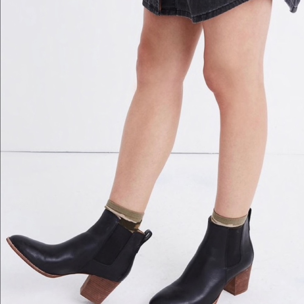 Madewell Black Leather Regan Boot